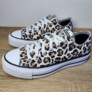 CONVERSE CHUCK TAYLOR All Star Leopard Print Animal Pattern Lace Up Shoe 8